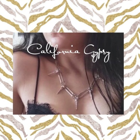 Gothic Raven Skull Silver Choker - Picture 1 of 7